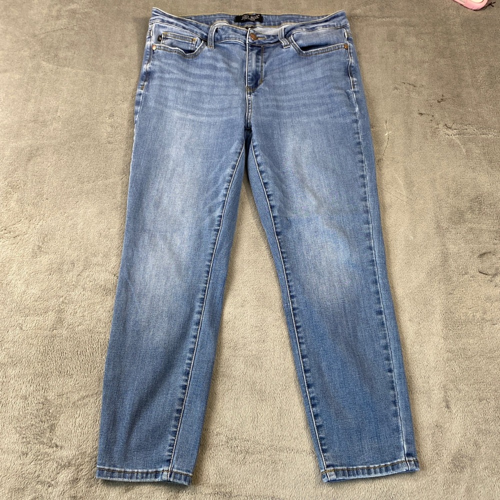 Judy Blue Jeans Womens 32 Blue Medium Wash JB82102 DK Straight Leg Stretch Denim